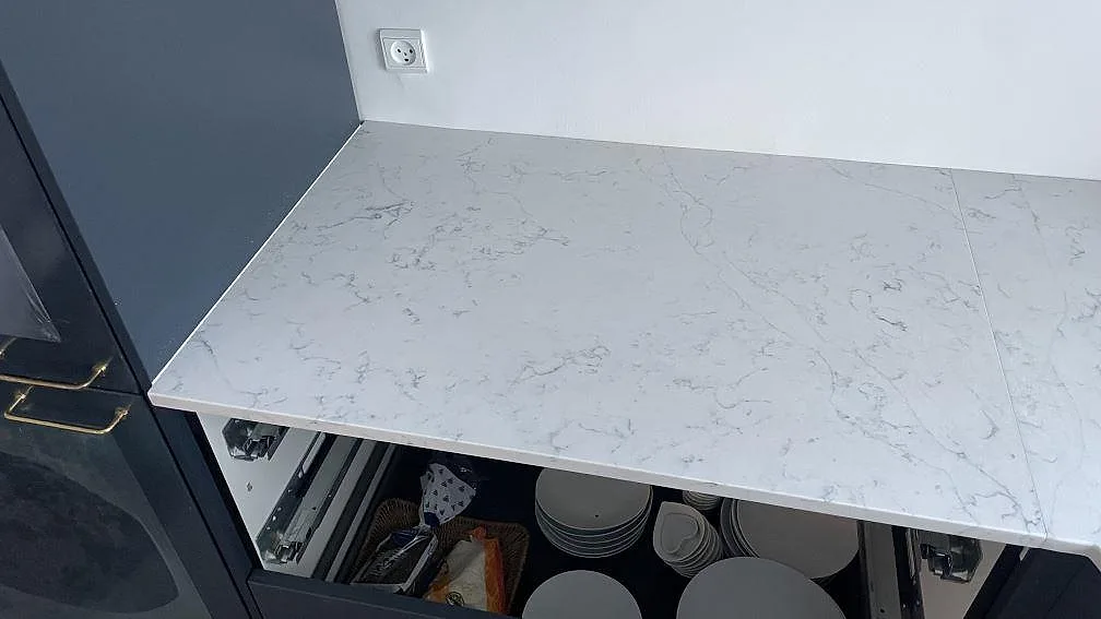 Køkkenbordplade i Technistone Mystery White, Copenhagen – billede 5