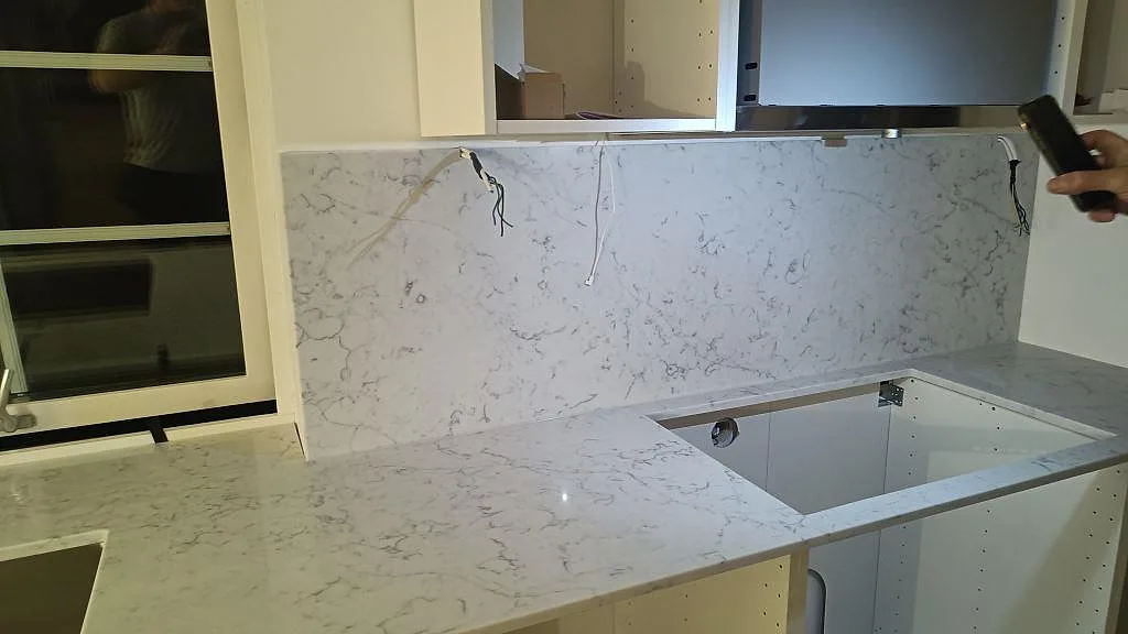 Bordplade i Technistone Mystery White, Falsterbo – billede 5