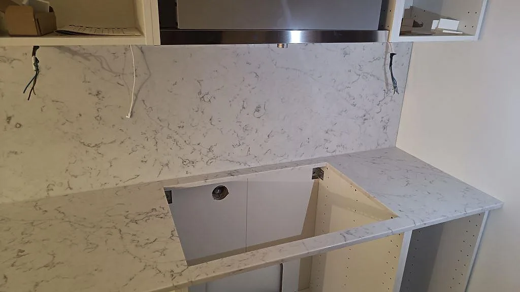 Bordplade i Technistone Mystery White, Falsterbo – billede 6