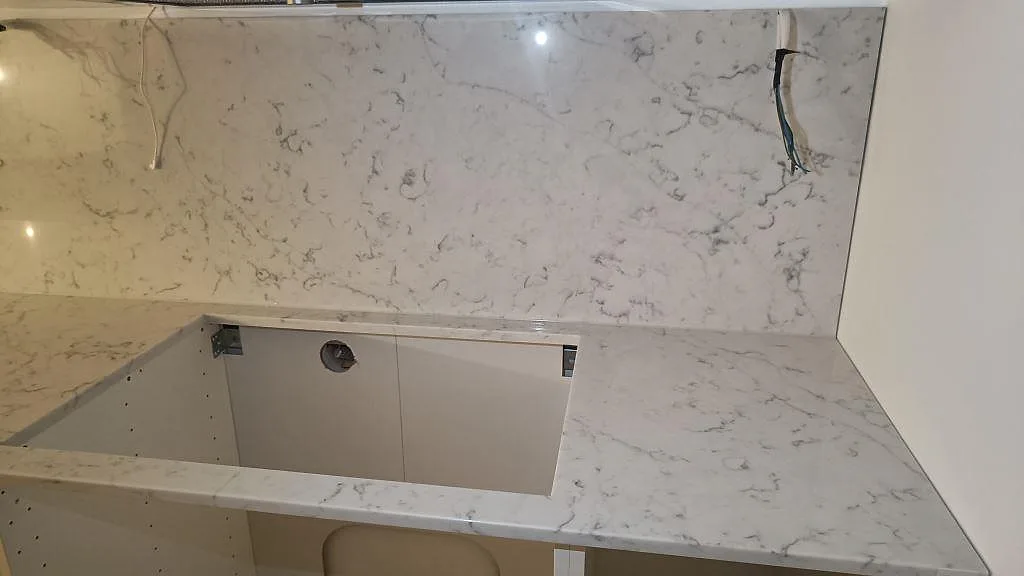 Bordplade i Technistone Mystery White, Falsterbo – billede 7