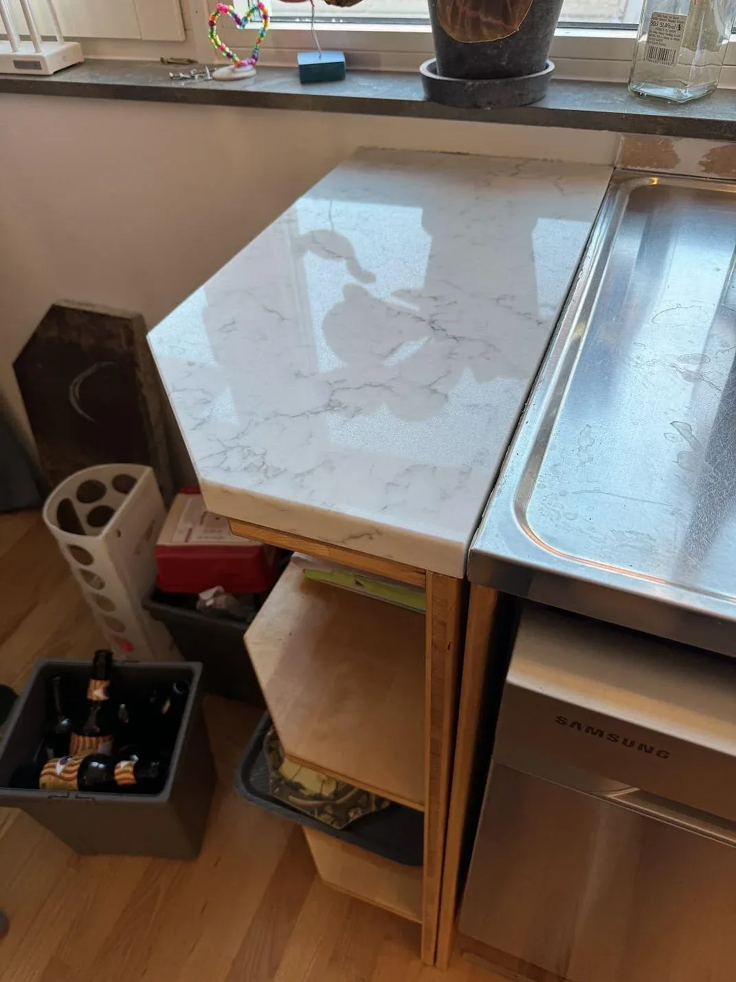 Køkkenbordplade i Technistone Mystery White, Hjärup – billede 8