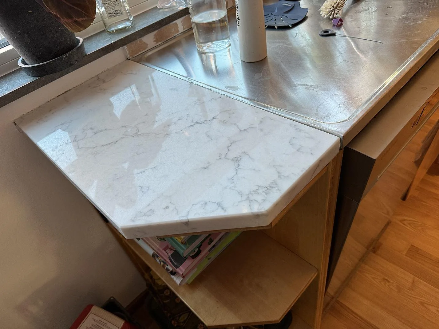 Køkkenbordplade i Technistone Mystery White, Hjärup – billede 7