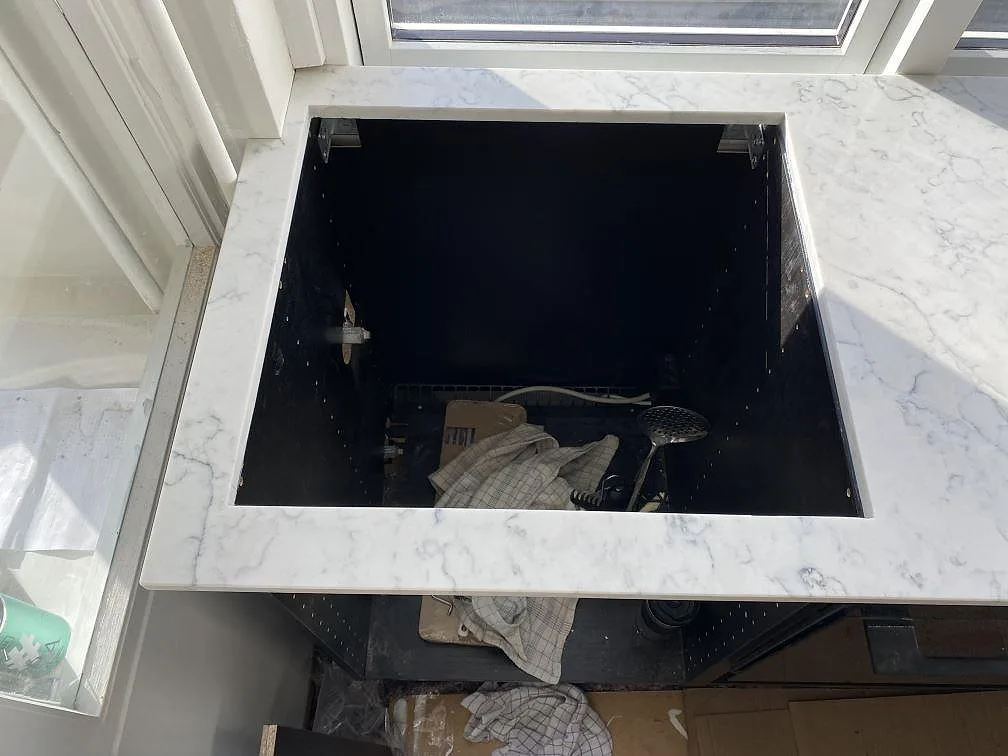 Køkkenbordplade i Technistone Mystery White, Kbh k – billede 2