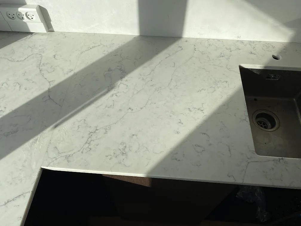 Køkkenbordplade i Technistone Mystery White, Kbh k – billede 5