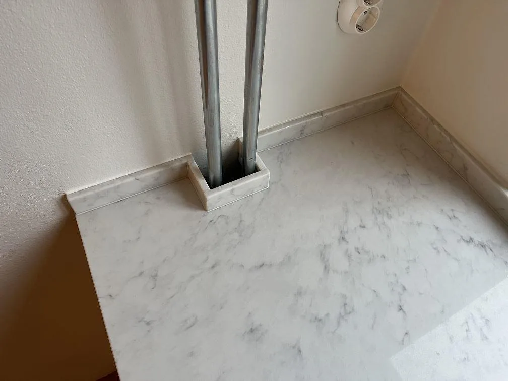Køkkenbordplade i Technistone Mystery White, Stockholm – billede 4