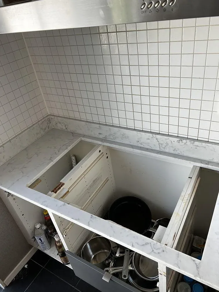 Køkkenbordplade i Technistone Mystery White, Uddevalla – billede 7