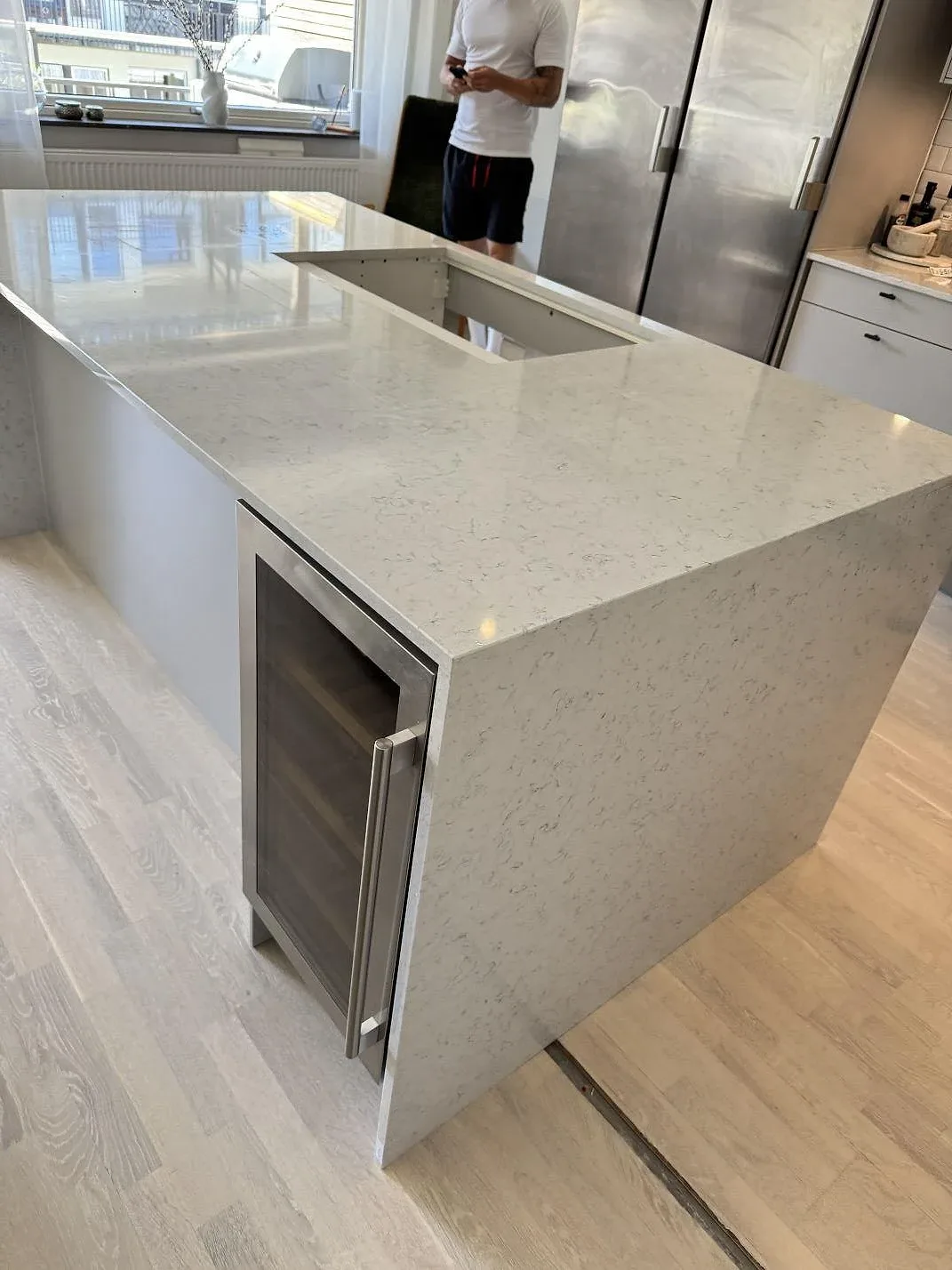 Køkkenbordplade i Technistone Noble Carrara, Malmö – billede 5