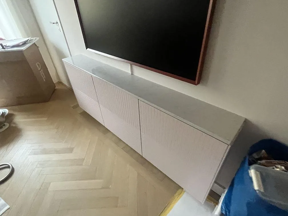 Køkkenbordplade i Technistone Noble Carrara, Stockholm – billede 2