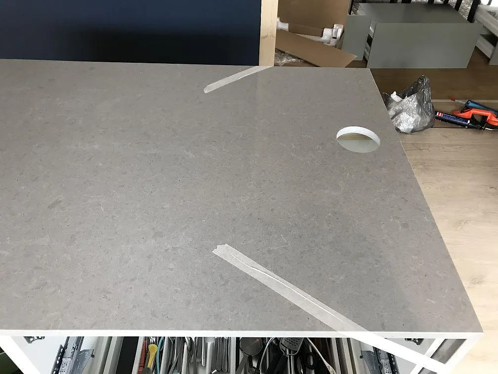 Køkkenbordplade i Technistone Noble Concrete Grey, Tygelsjö – billede 4
