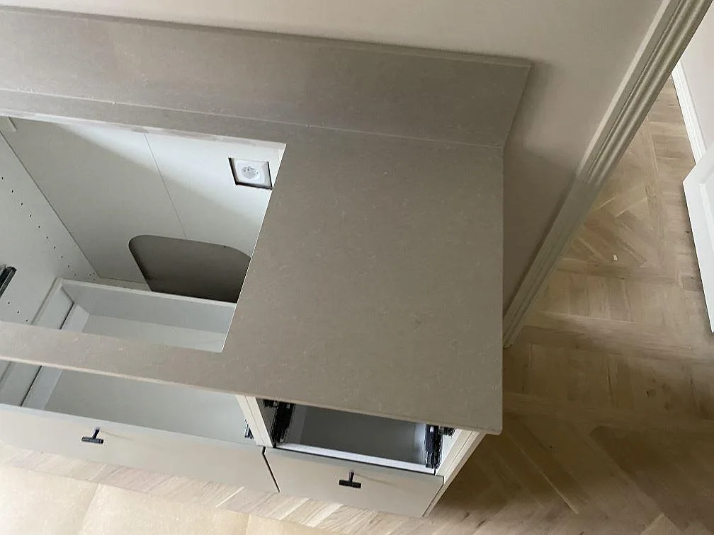 Køkkenbordplade i Technistone Noble Ivory White, Malmö – billede 7