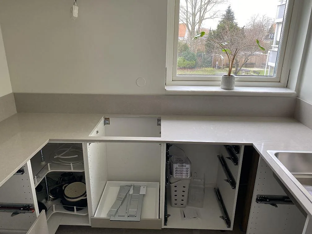 Køkkenbordplade i Technistone Noble Ivory White, Malmö – billede 3