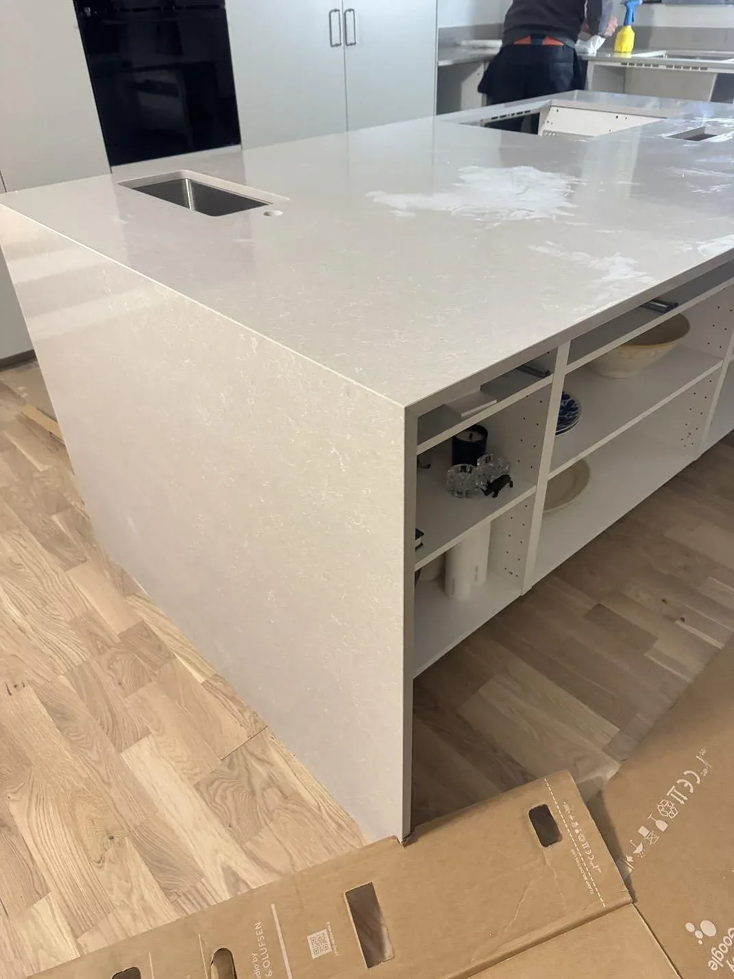 Køkkenbordplade i Technistone Noble Ivory White, Malmö – billede 4