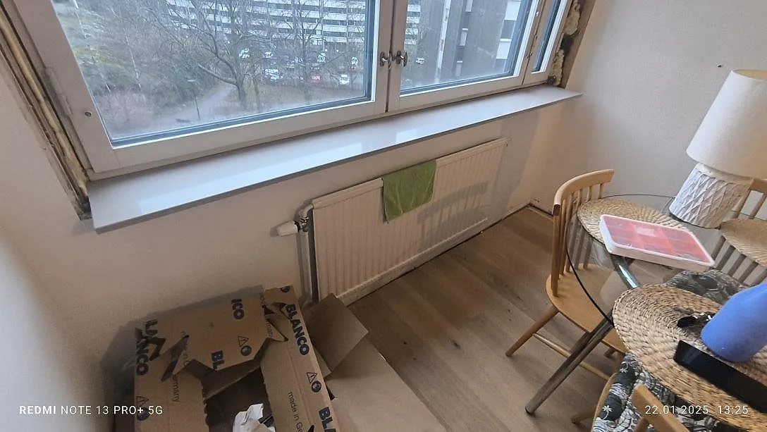 Køkkenbordplade i Technistone Noble Ivory White, Stockholm – billede 2
