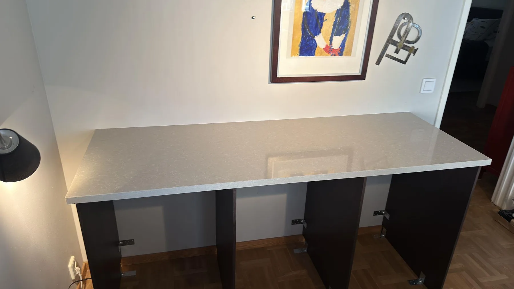 Køkkenbordplade i Technistone Noble Ivory White, Stockholm – billede 4