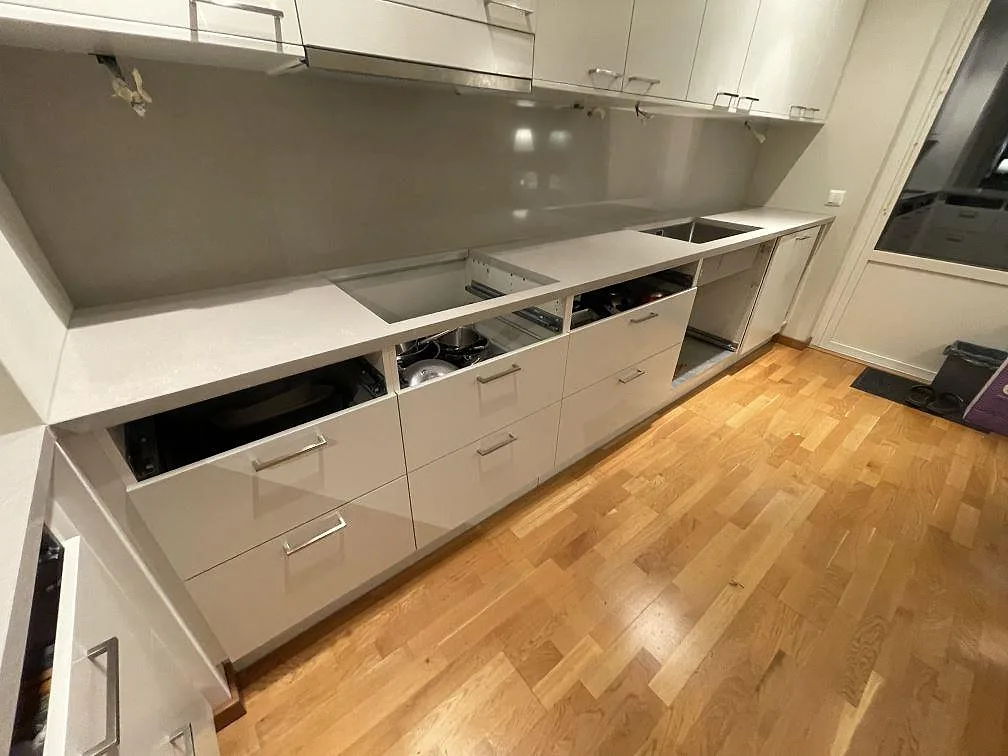 Køkkenbordplade i Technistone Noble Ivory White, Uppsala – billede 2