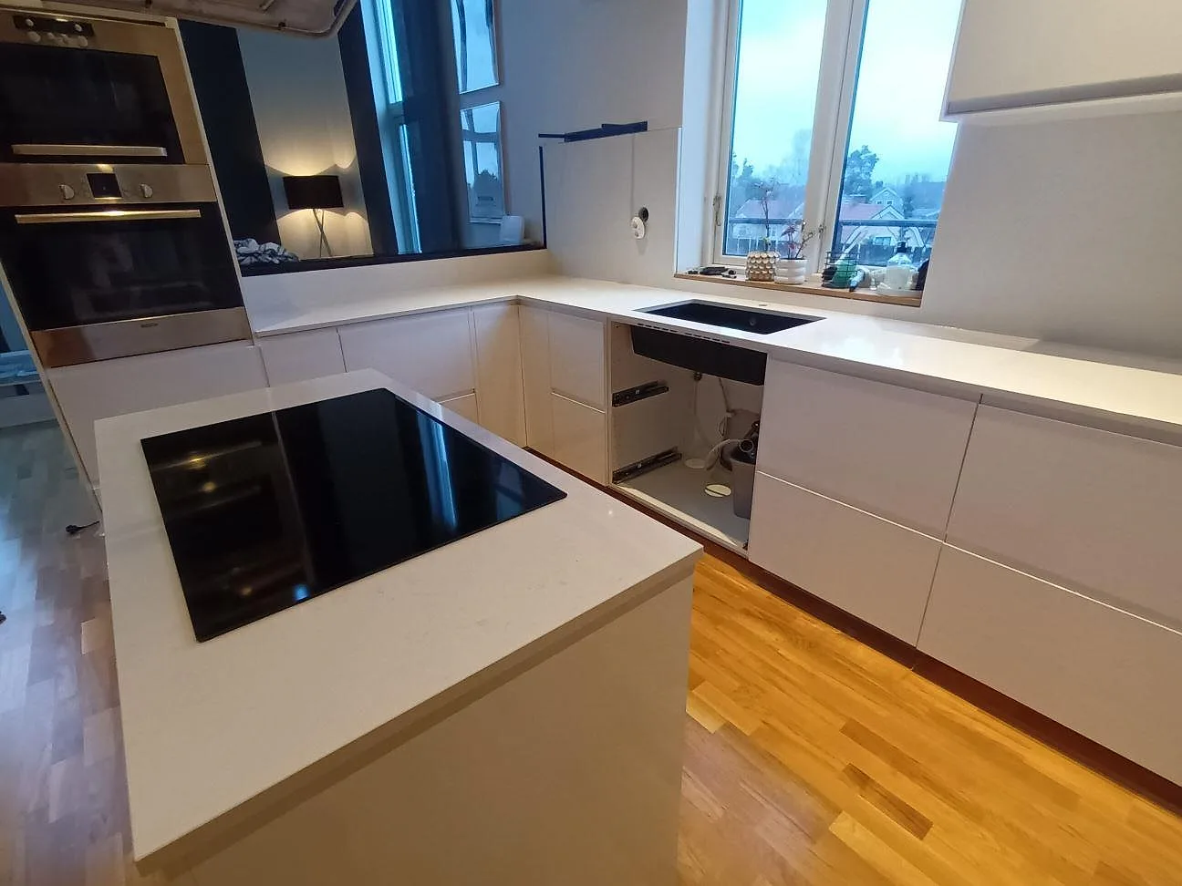 Køkkenbordplade i Technistone Noble Supreme White, Huddinge – billede 5