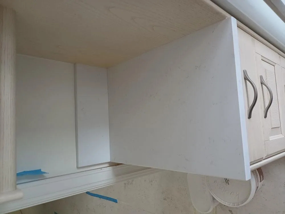 Køkkenbordplade i Technistone Noble Supreme White, Linköping – billede 3