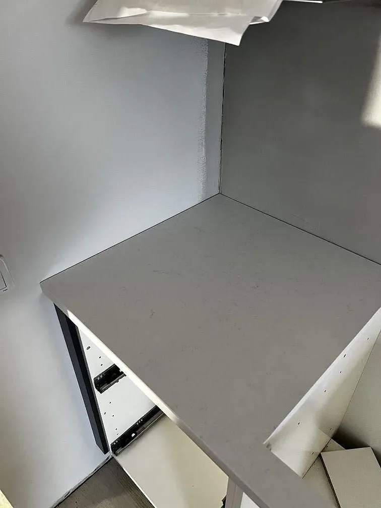 Køkkenbordplade i Technistone Noble Supreme White, Malmö – billede 4