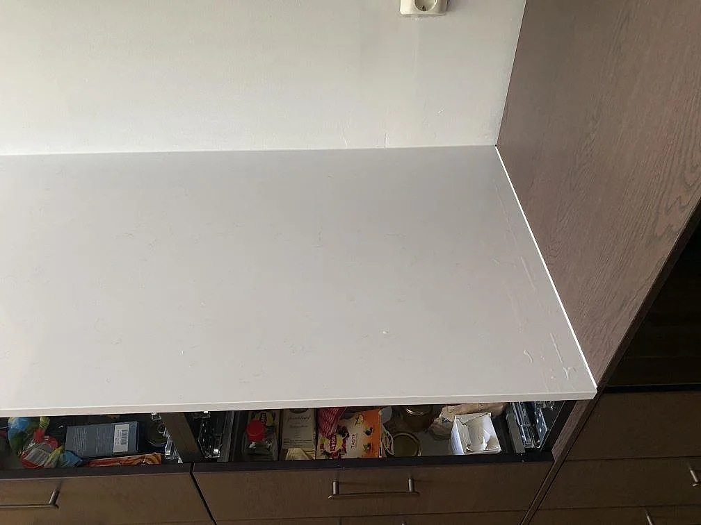 Køkkenbordplade i Technistone Noble Supreme White, Västra Frölunda – billede 6