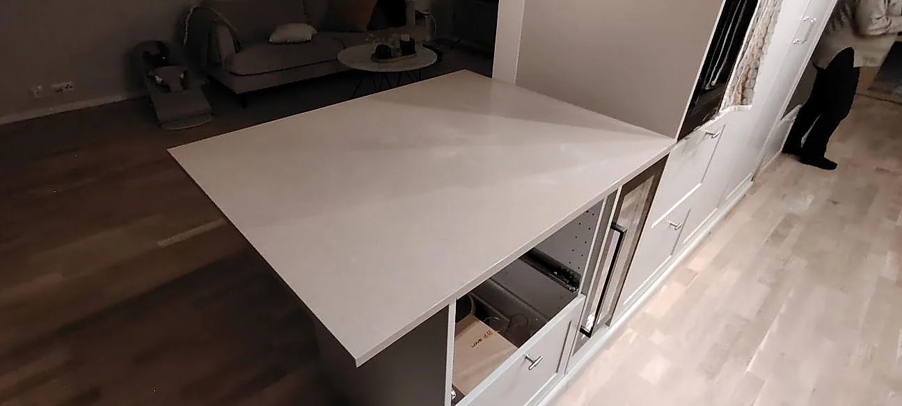 Køkkenbordplade i Technistone Noble Troya, Solna – billede 2