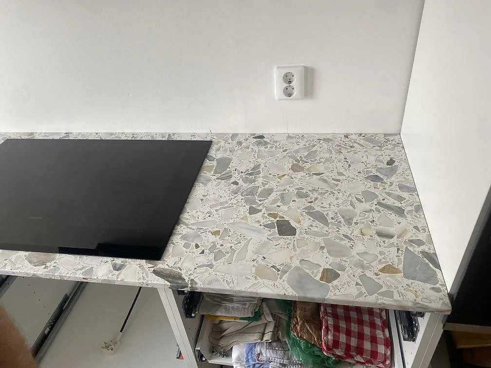 Køkkenbordplade i Terrazzo Calacatta, Bjärred – billede 7