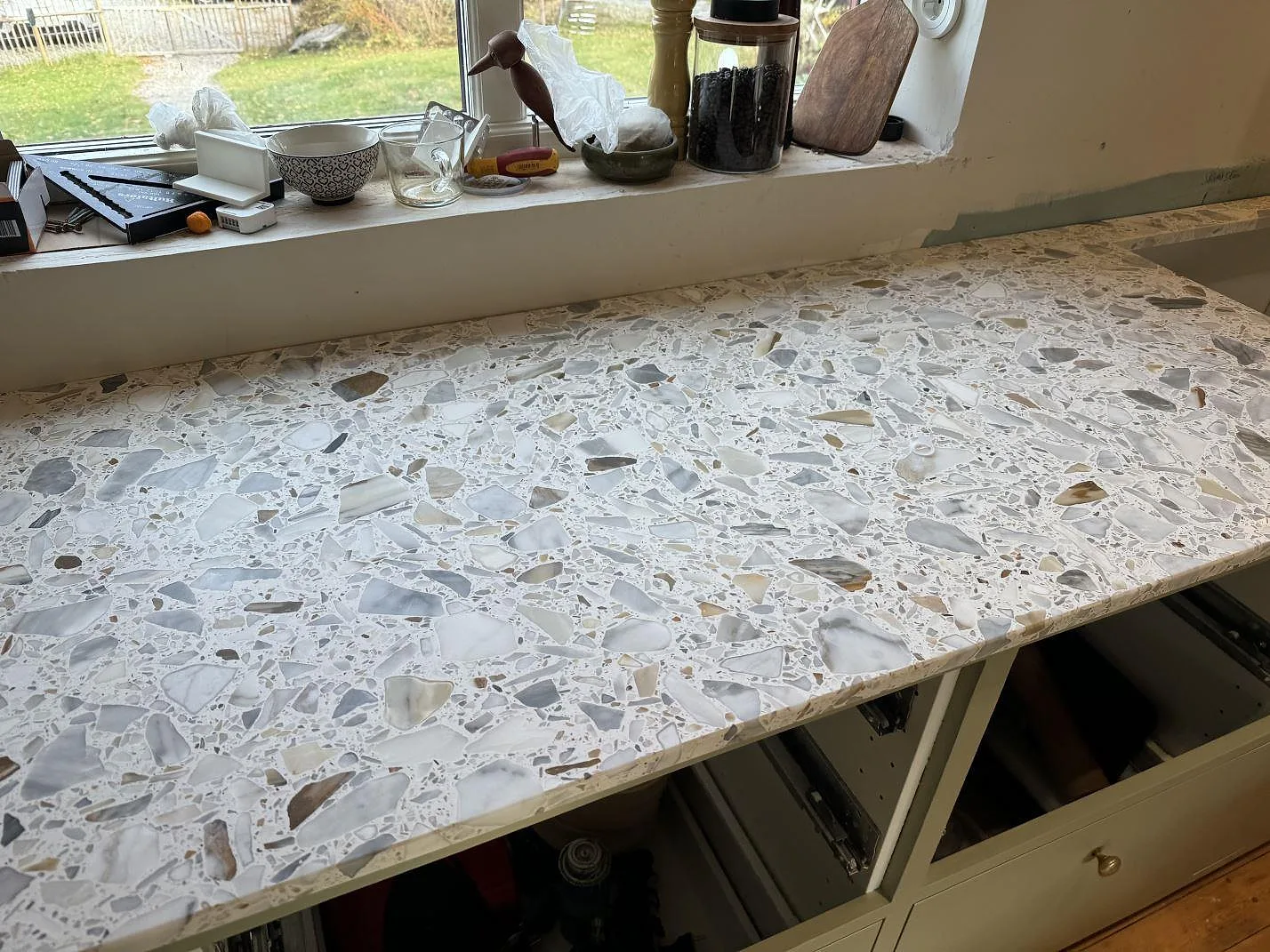 Køkkenbordplade i Terrazzo Calacatta, Kode – billede 3