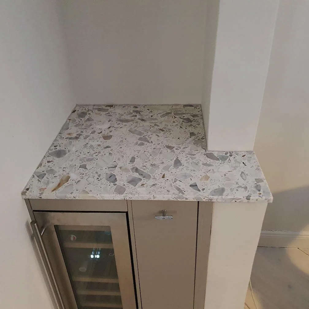 Køkkenbordplade i Terrazzo Calacatta, Stockholm – billede 3