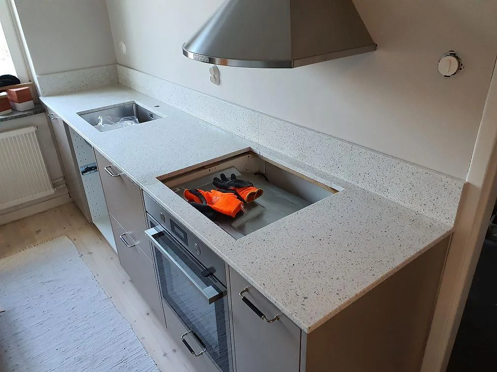 Køkkenbordplade i Terrazzo Carrara, Hägersten