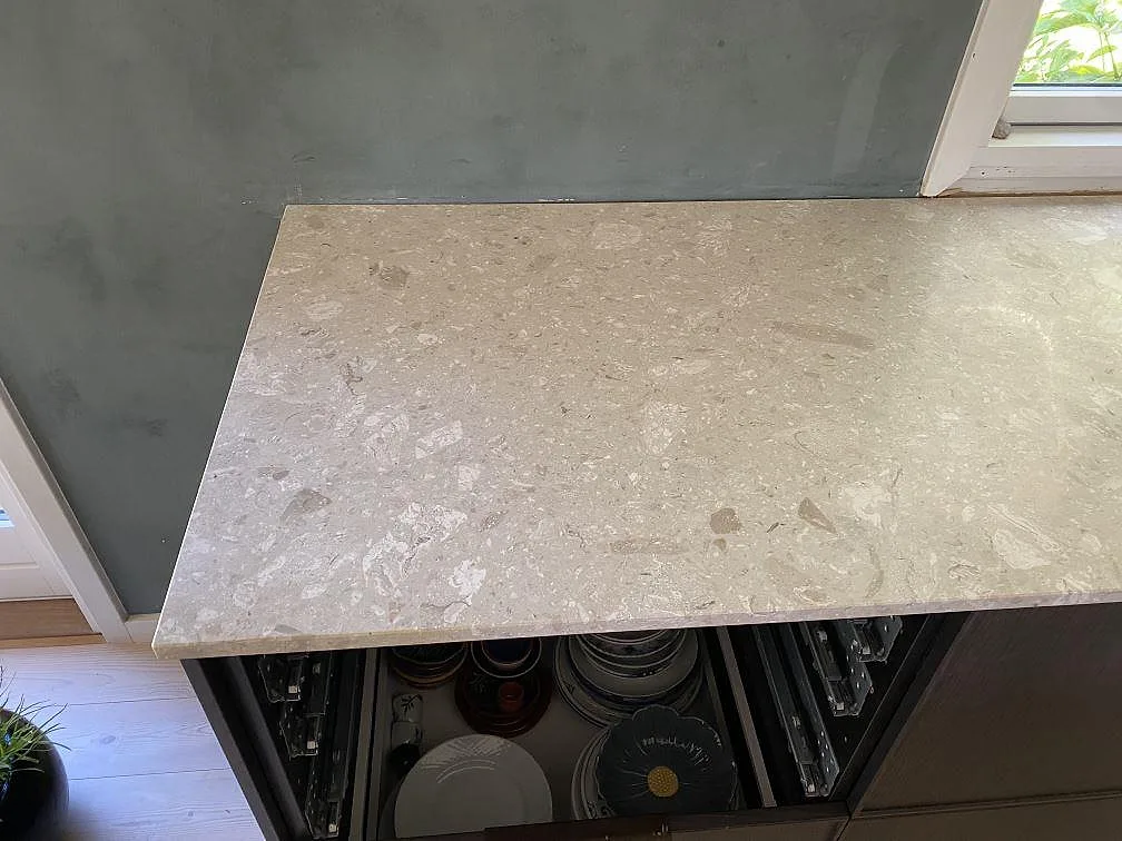 Køkkenbordplade i Terrazzo Perlato Royal, Espergærde – billede 8