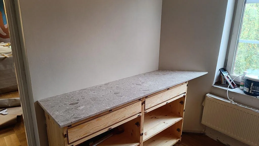 Køkkenbordplade i Terrazzo Perlato Royal, Malmö – billede 2