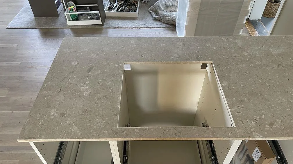 Køkkenbordplade i Terrazzo Perlato Royal, Smygehamn – billede 5