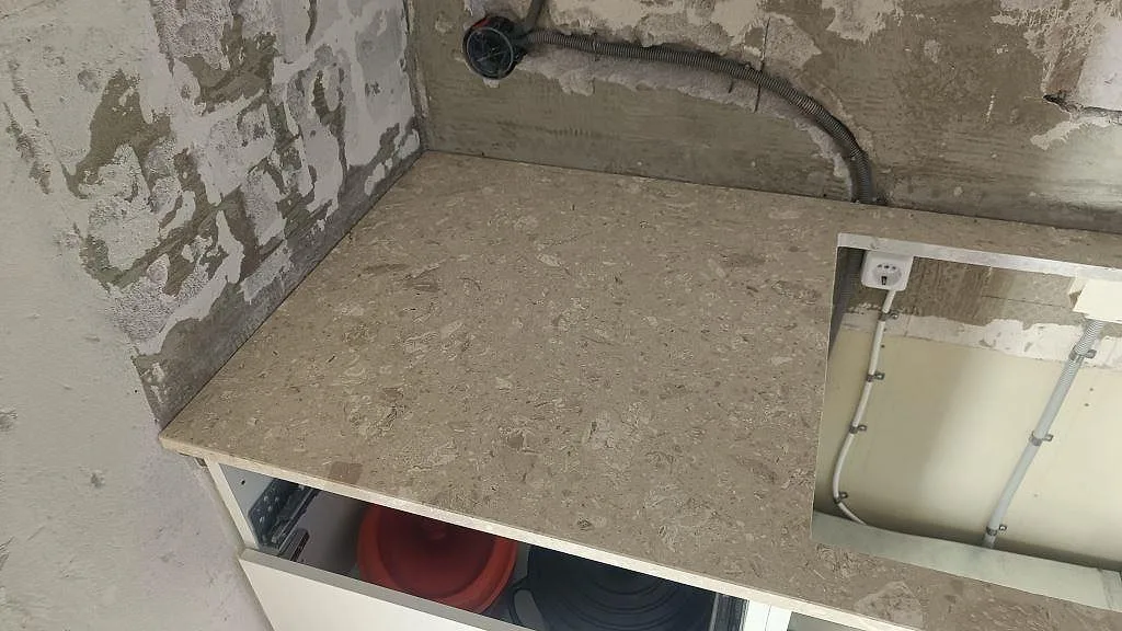 Køkkenbordplade i Terrazzo Perlato Royal, Ystad – billede 2