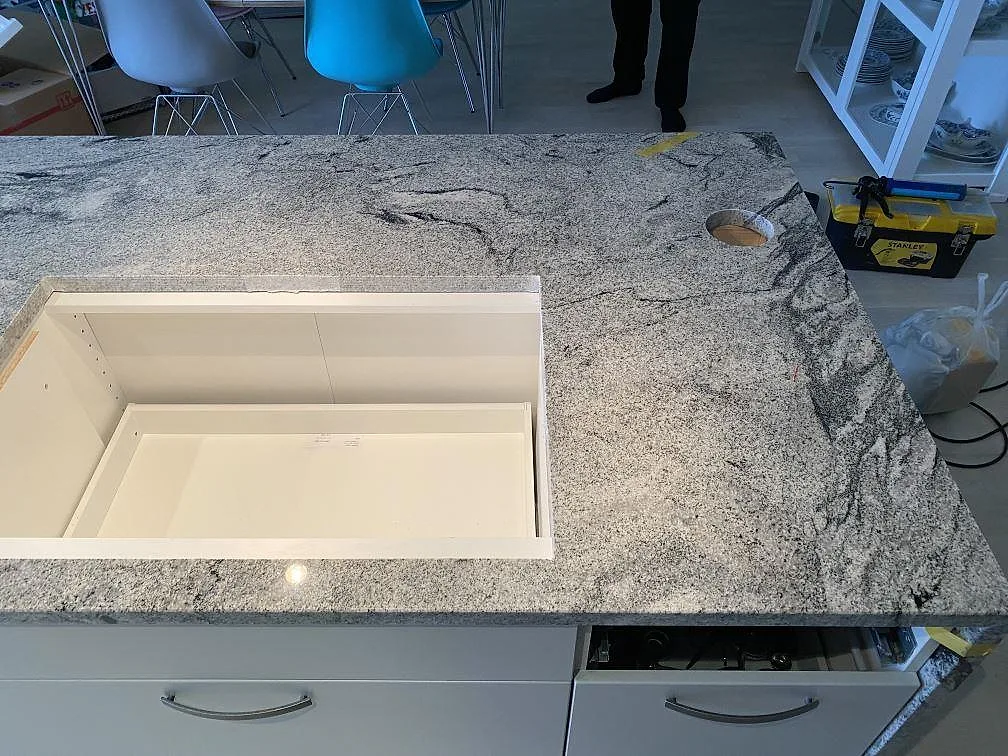 Køkkenbordplade i Viscont White, Lomma – billede 6