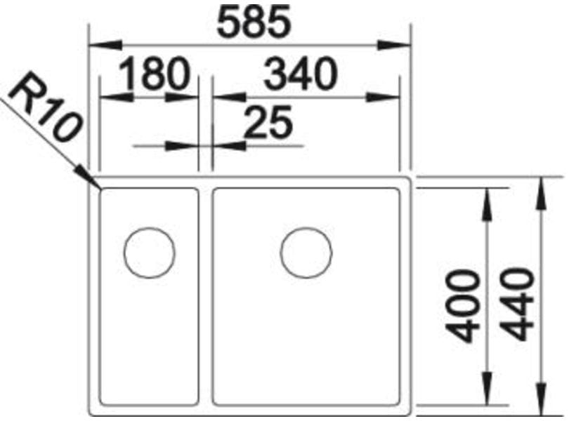 Claron 340/180 U Infino - Stor kumme til venstre