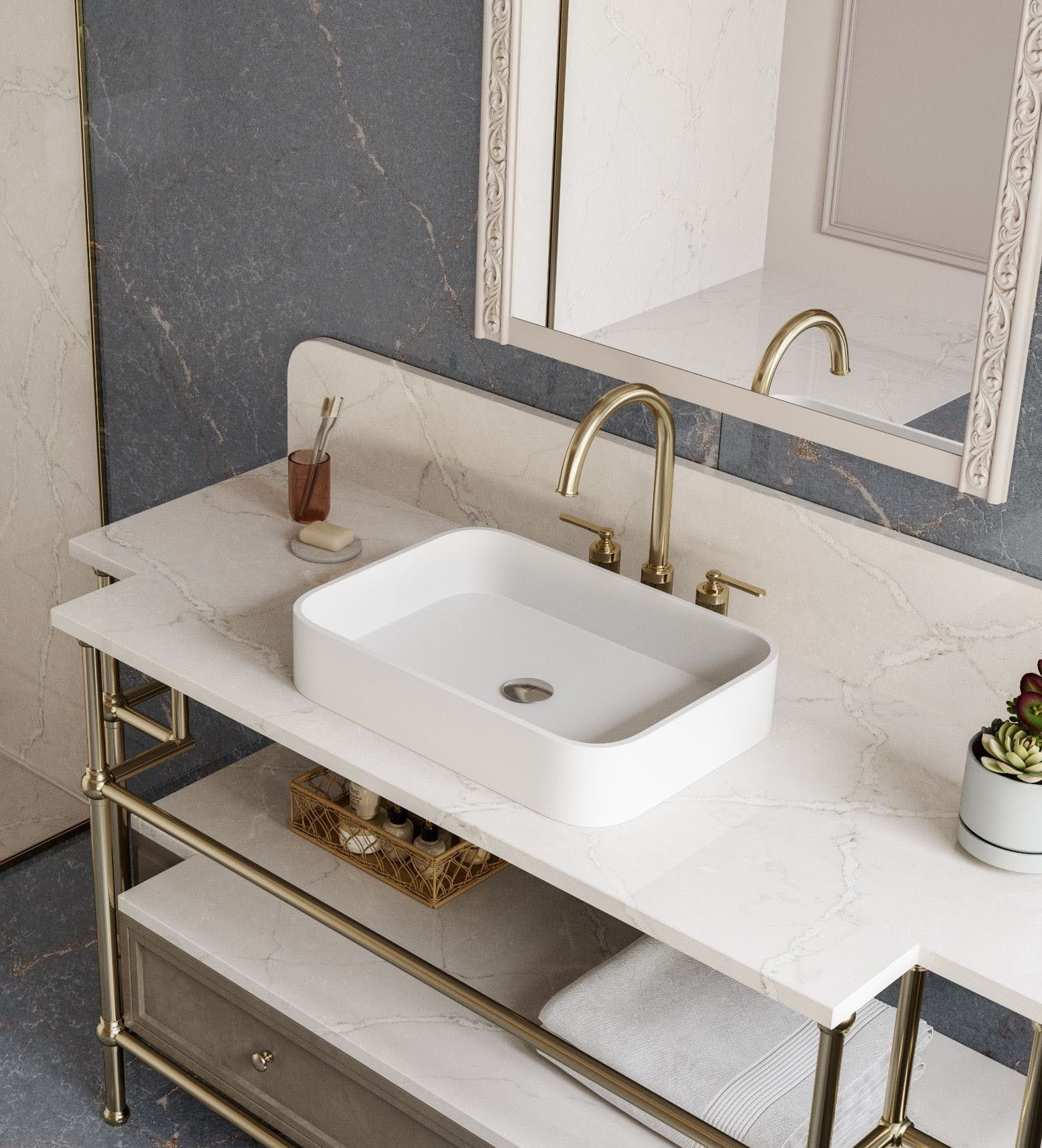 Silestone Victorian silver