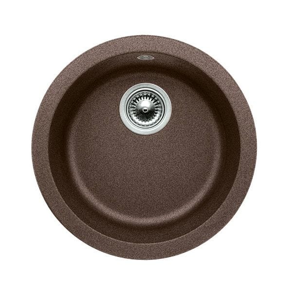 Rund Silgranit-vask Rondo i kaffebrunt