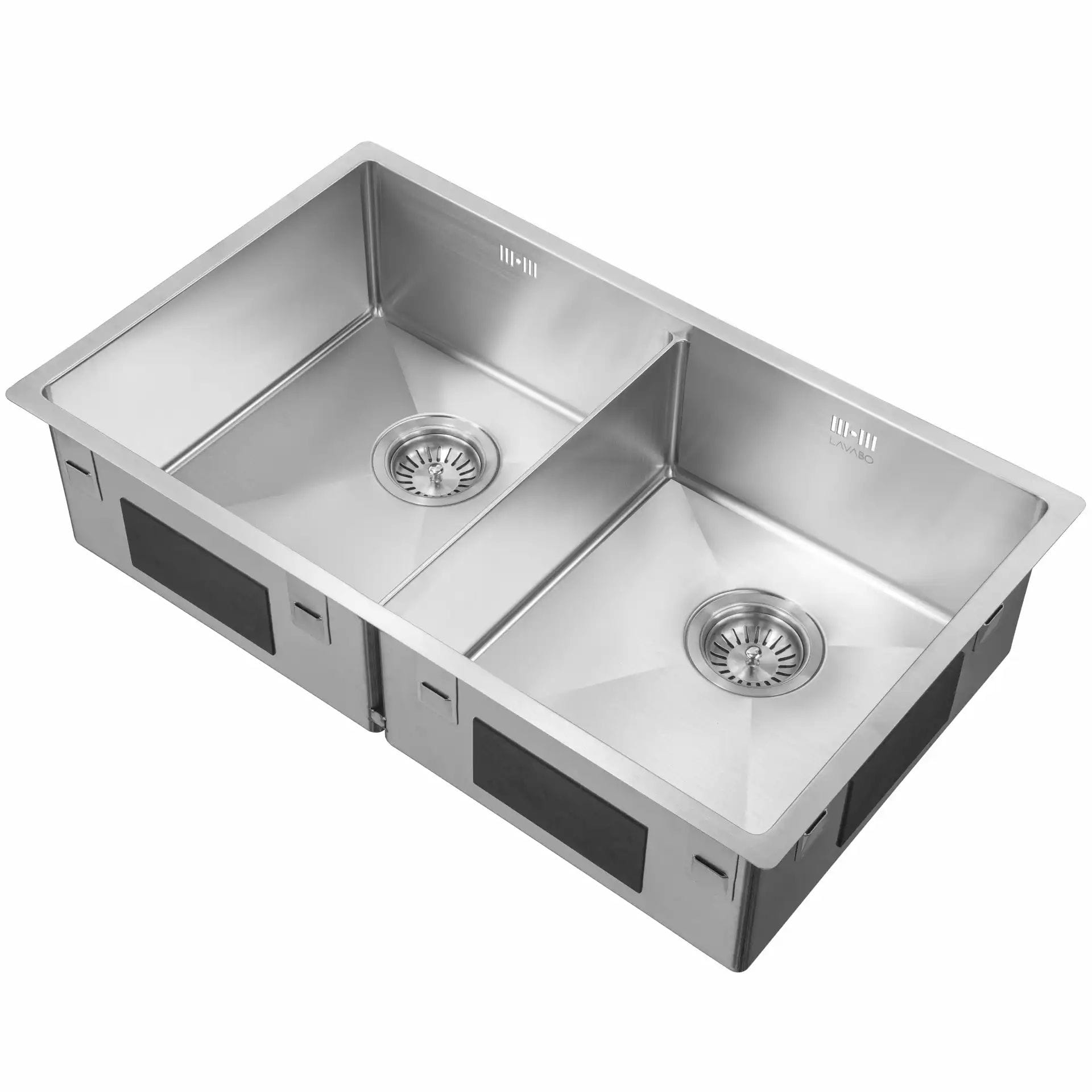 Lavabo Kubus 740 Soft slim dobbelt vask